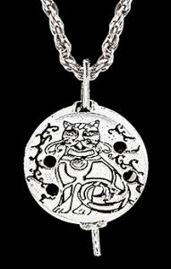 Cat Diffuser Pewter Pendant
